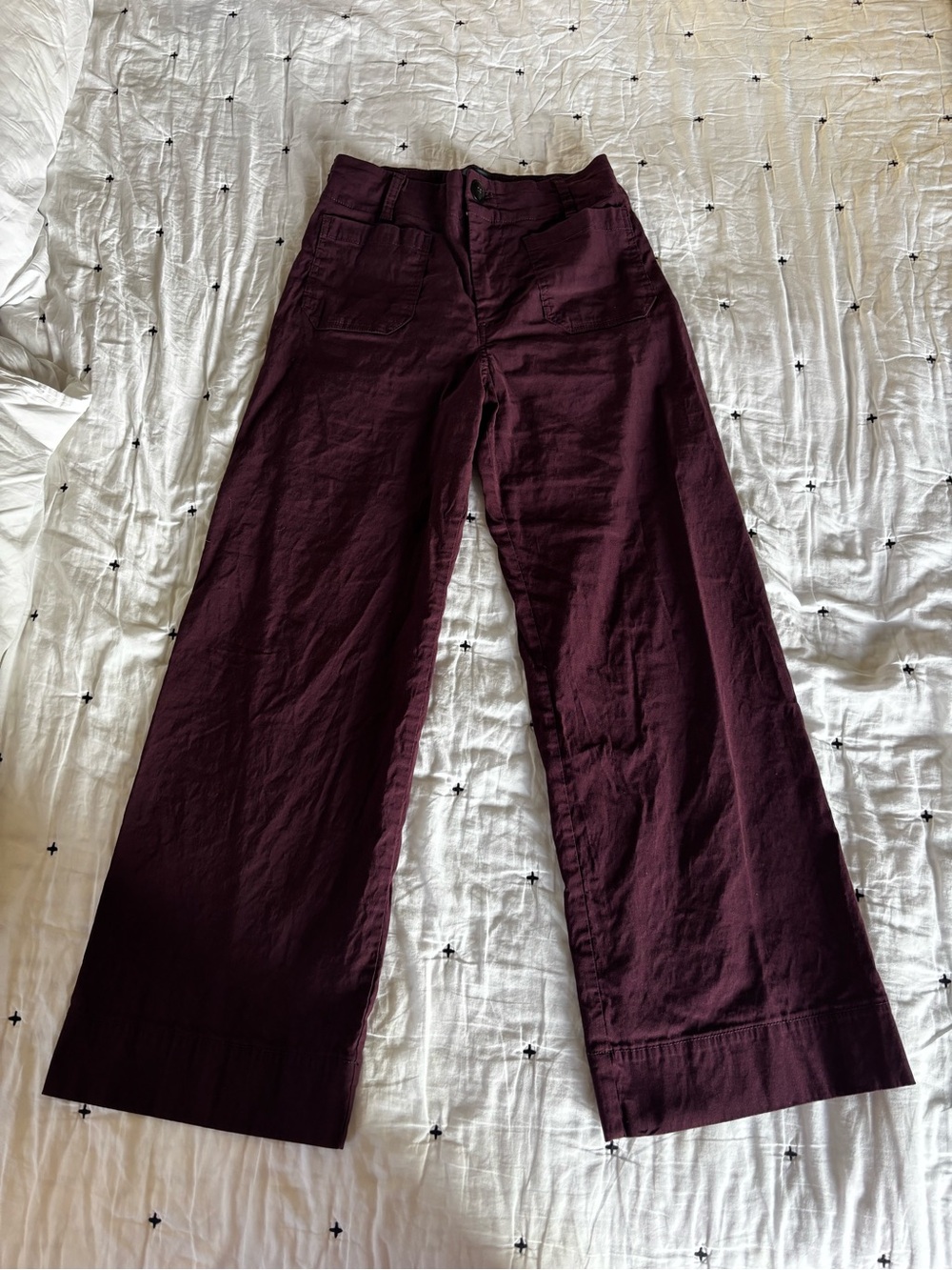 Maeve Colette Full-Length pants in Magic Fabric, chocolate raisin, size 29P